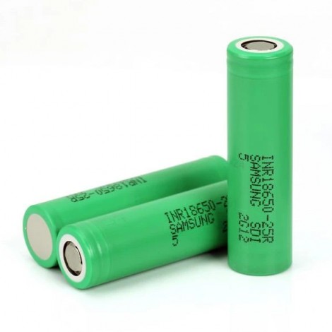 Samsung INR18650-25R 2500mAh 20A Flat Top Batteries 2pcs